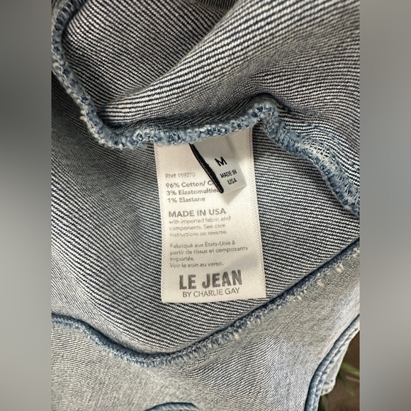 LeJean luella Cropped Peplum Denim Jacket - Picture 4 of 5